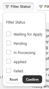 Descify Filter by Generation Status